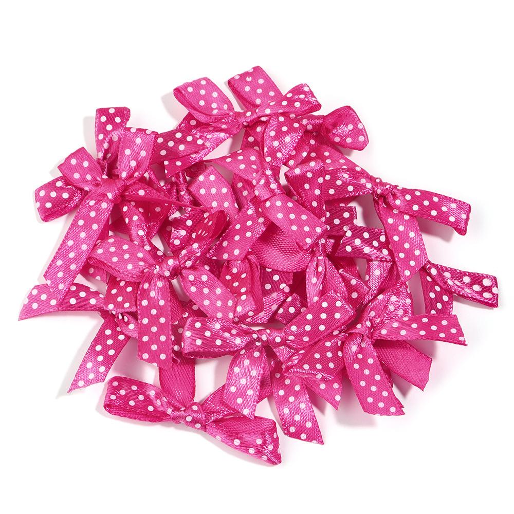 50pcs/lot Color Polka Dot Bow Ribbon Tied Bows for Clothing Gift Party Decoration DIY Hairpin Handcraft Accessories Materials