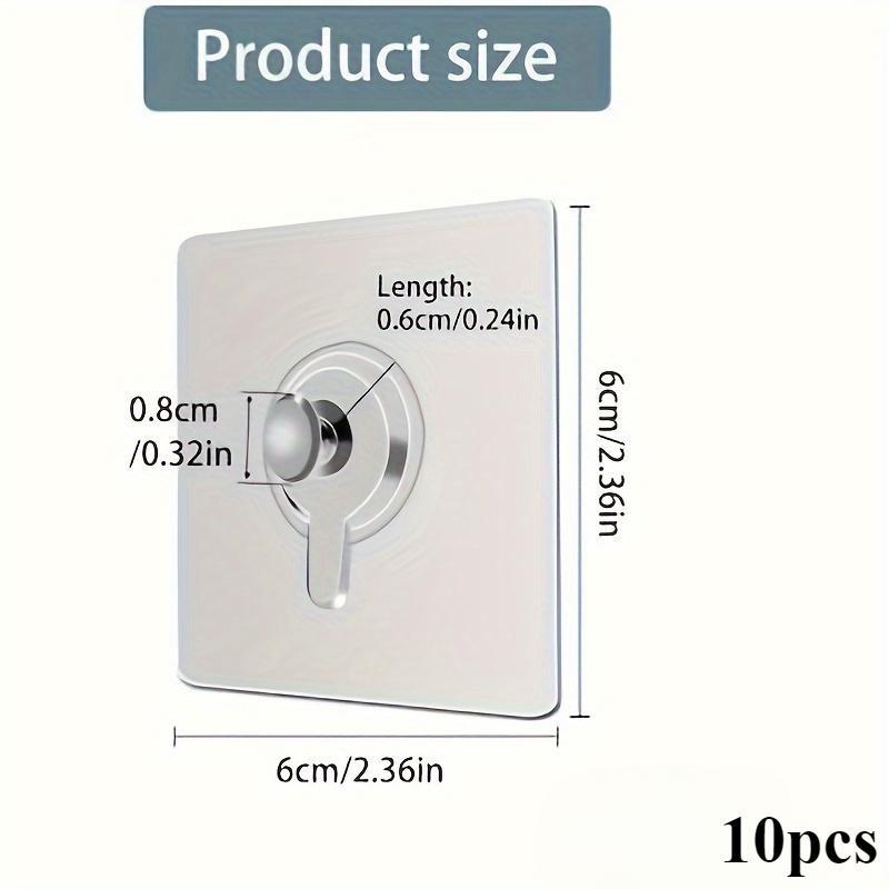 

10 шт. пластиковые самоклеящиеся вешалки для картин без сверления, бесследные гвозди для подвешивания фотографий, плакатов, рамок - прочные клейкие крючки для декора стен 10pcs прозрачный