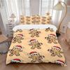 3pcs Gingerbread Man Bedding Set, Breathable and Soft, Suitable for All Seasons, Ideal for Home Use, Suitable for Bedroom Decor 21121