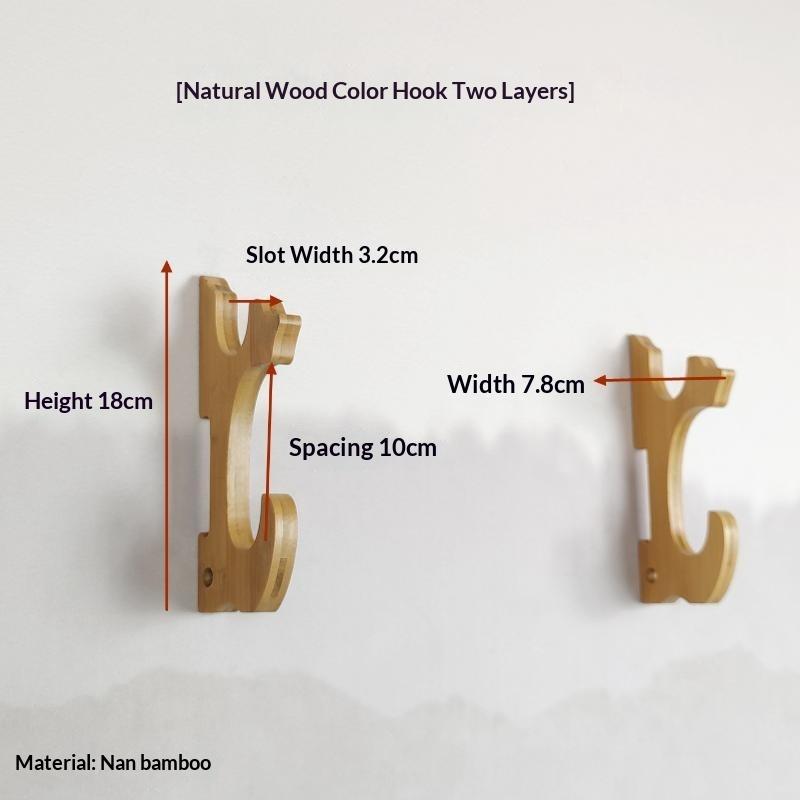 1/2/3 Tier Samurai Sword Wall Holder Rack Solid Wooden Katana Storage Shelf for Home Decor Collection Great Gift