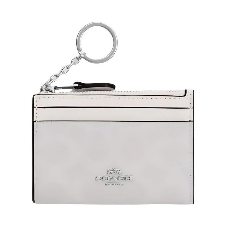 New COACH Artificial Leather With Plastic Card Holder Mini Women's Chalk White CW870-SVXU5