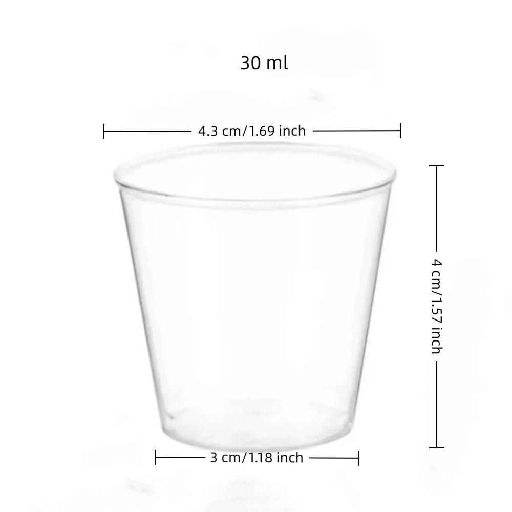 50PCS/SET 30ML Disposable Plastic Cups Mini Tasting Cups Portable Transparent Cups  Kitchen Use
