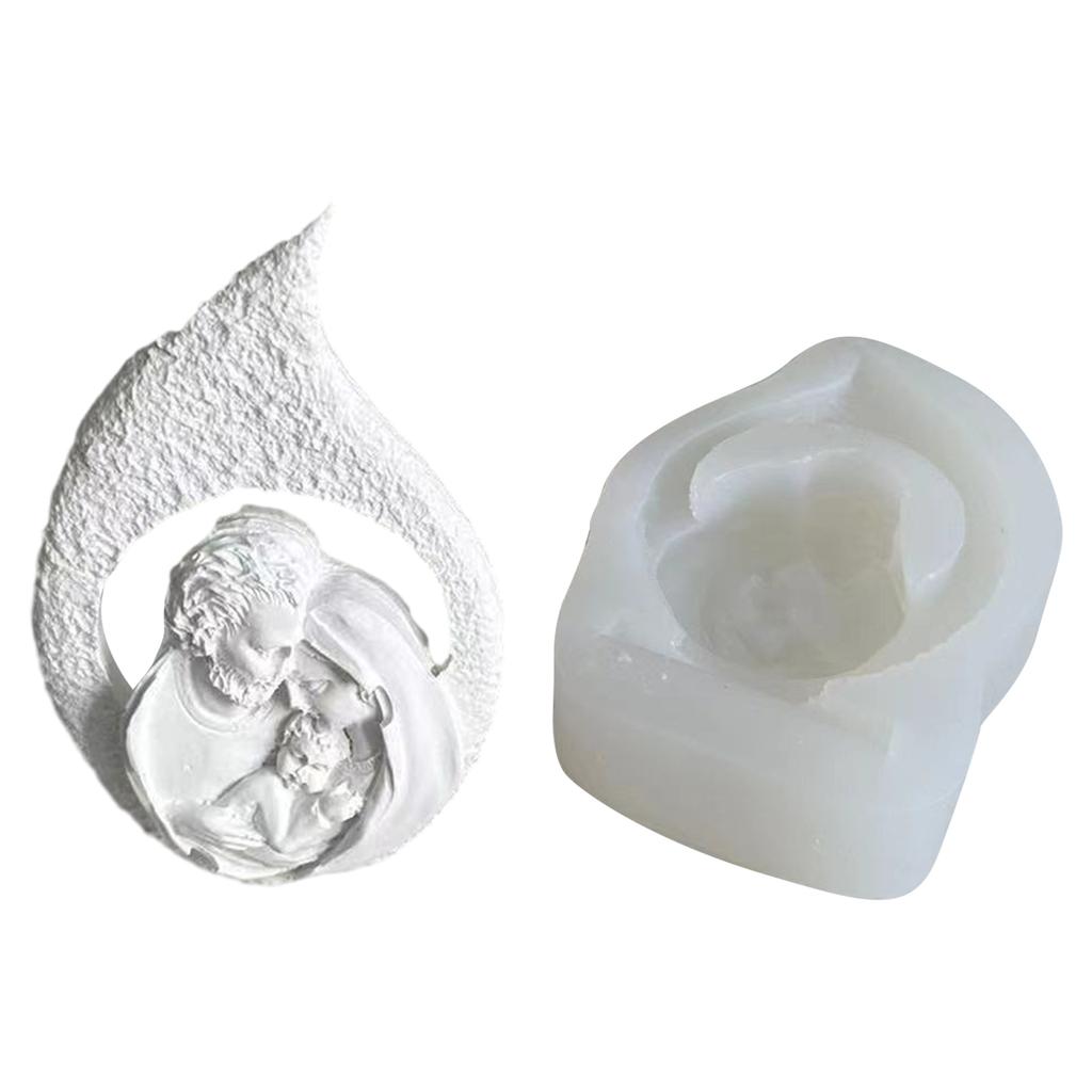 Warm Family Silicone Mold Scented Candle Mold DIY Table Ornament Tool Plasters Craft Making Supplies Easy to Clean