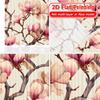 Flat Printing Magnolia Window Curtains Versatile Fabric Decorations Outdoor Living Room Curtain Set Of 2 Modern Made Polyester Washable Great Ready