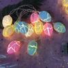 Eggs Shaped Lights 1.5m 10 LEDs Warm White Lighting Transparent Crackle Pattern Easter Egg Light for Home Decor