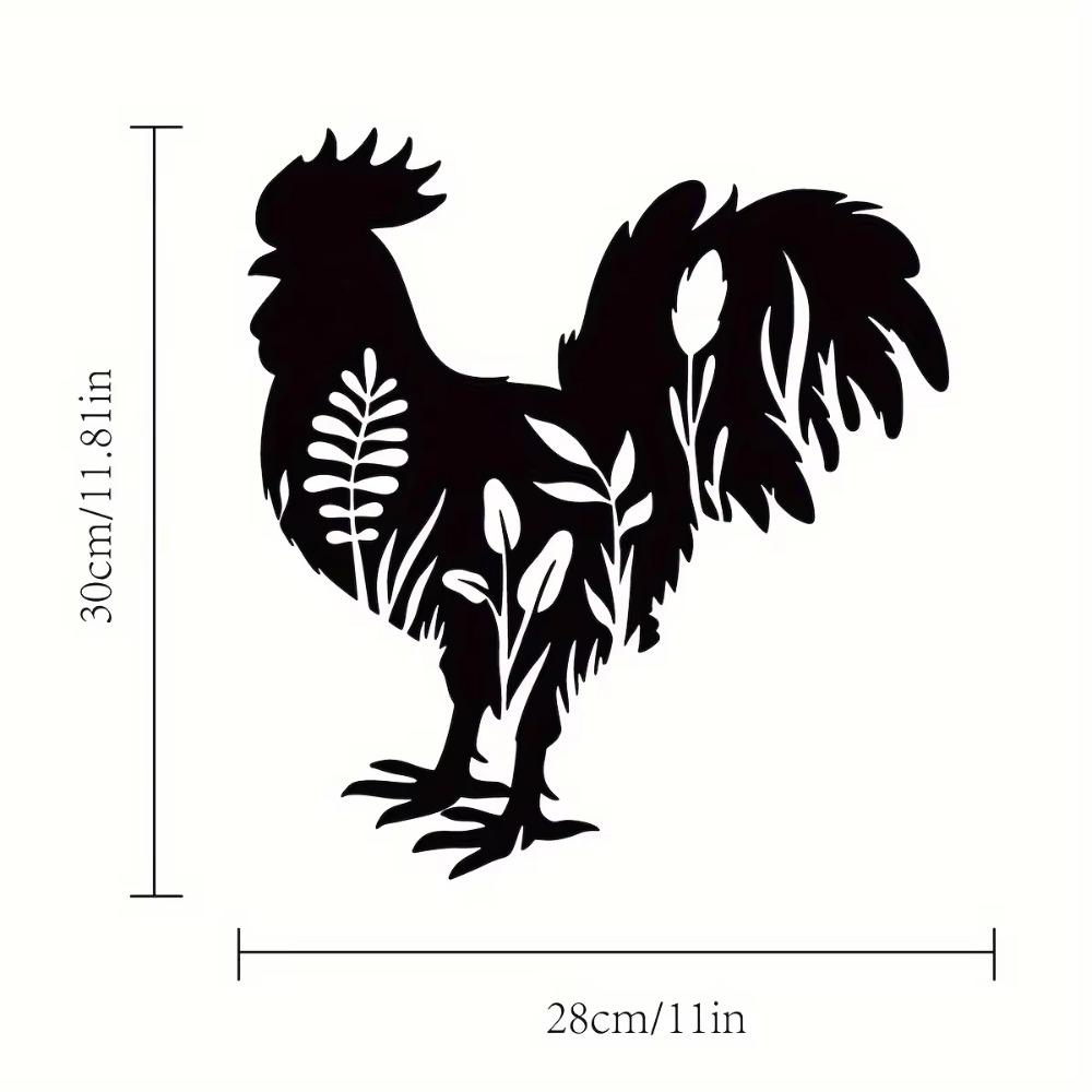 1pc Chicken Metal Wall Art - Charming Chicken Sign for Room Décor, Home, Holiday, and Festival Decorations, Ideal for Kitchen