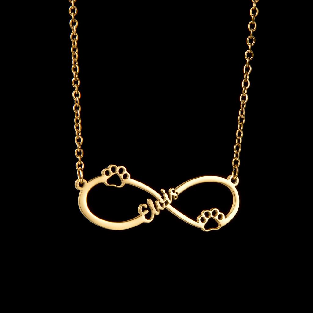 Atoztide Personalized Custom Name Necklace for Women Infinite Heart Stainless Steel Choker Link Chain Jewelry Birthday Gift