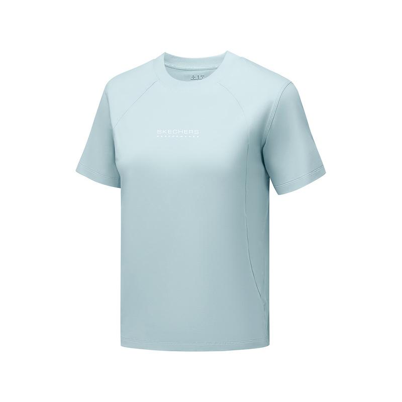 Skechers Comfort Sports Series Logo Letter Casual Breathable Round Neck Short Sleeve T-Shirt Women T-Shirts P325W075-01N0 S