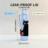 1PC Cat With Kitchen Knife 750ml Color Plastic Sports Water Bottle Leakproof Flip Straw Lid Suitable for Sports Office Home Use