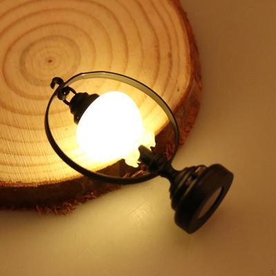 1:Puppenhaus-Tischlampe im Maßstab 12, Möbelornamente, Lebensszene, Metall-Schreibtischleuchten für Küche und Zuhause