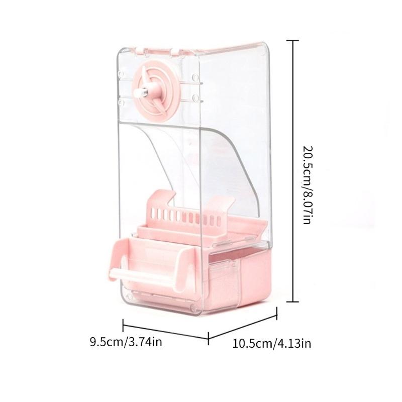 Clear Bird Feeders Reduced Waste Food Containers Cage Mount Food Dispensing Automatic Bird Feeders Large Capacity