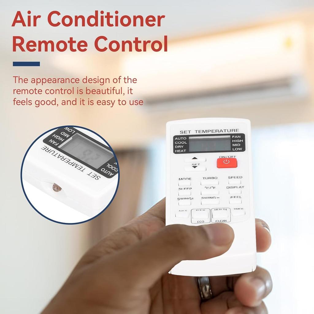 White Air Conditioner Replacement Remote Control,Universal Ac Remote Air Conditioner Remote Mini Split Remote Control for AUX YKR-H/102E