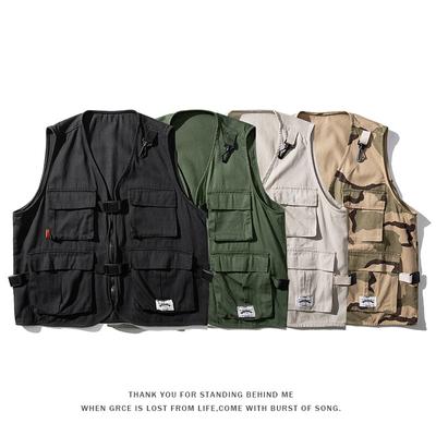 New Spring and Autumn Men's Vest Fashion Casual Loose Men's Work Vest Coat Men's Fishing Clothes