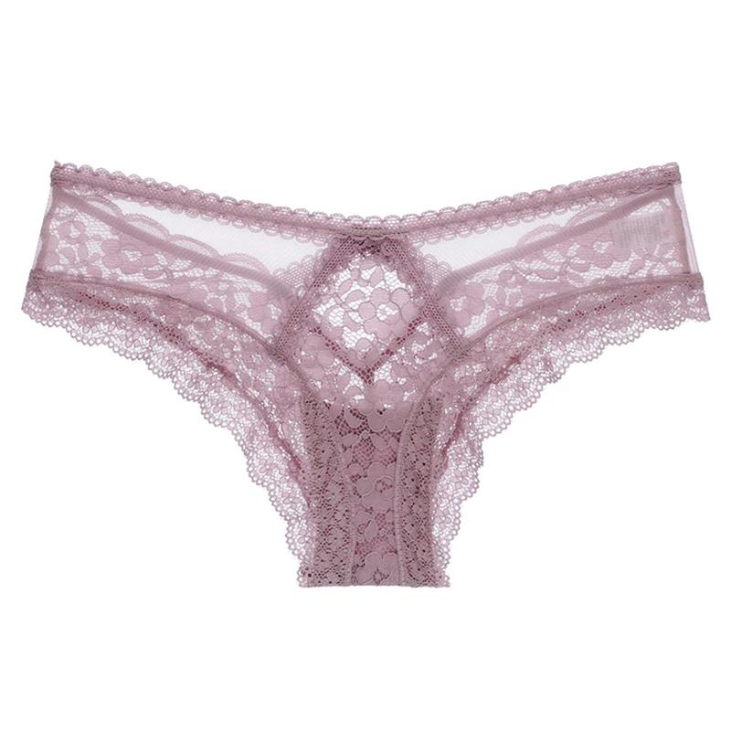 TERMEZY Sexy Panties Transparent Underwear Women Briefs Hollow Out High Quality Lace Underpants Lingerie G String Intimates