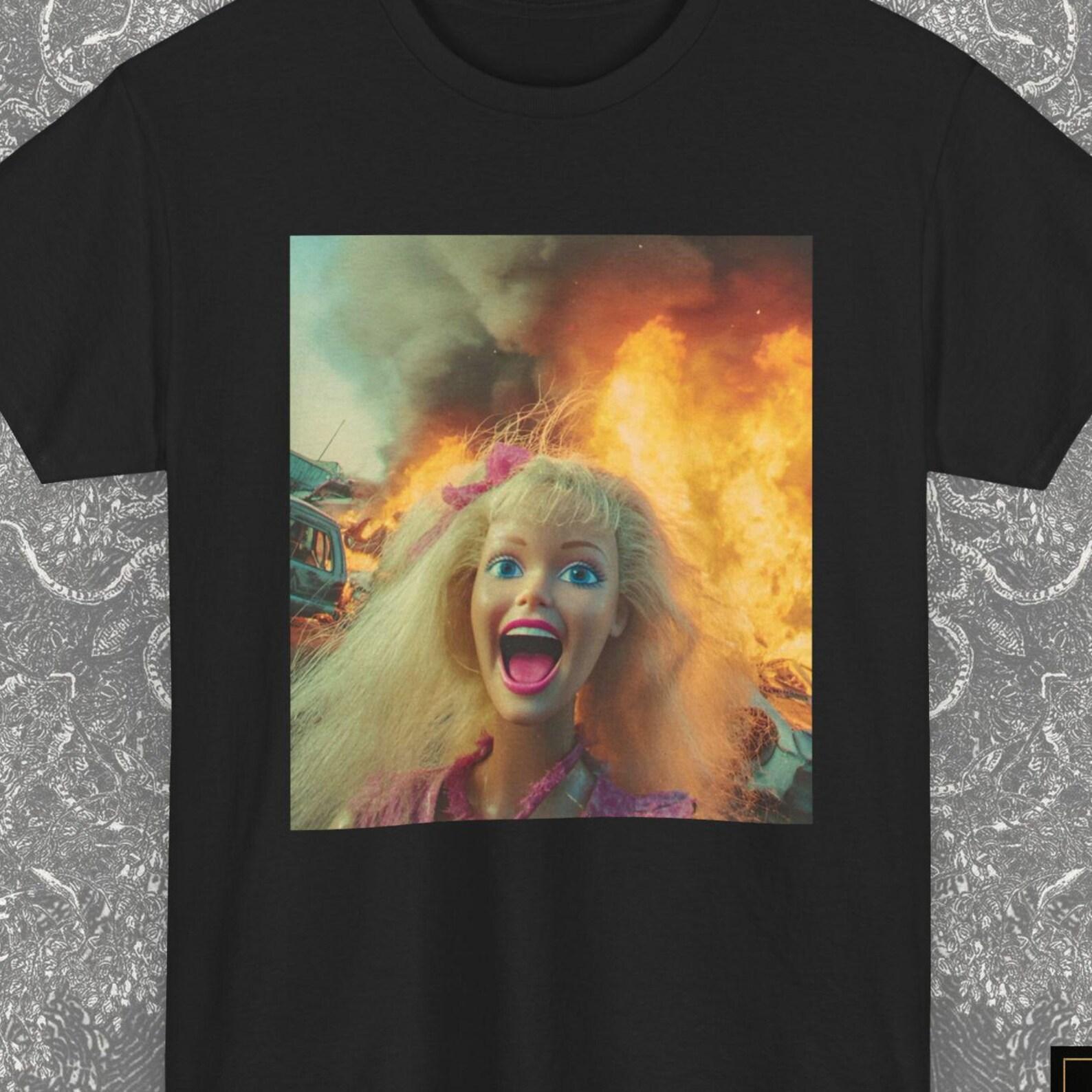 Funny Doll Shirt Gift, Distressed Doll Face Meme T-shirt, Gift for Her, GenZ Absurd Shirt, Cursed Doll Tee, Cringe Unhinged Stupid Shirt 4XL
