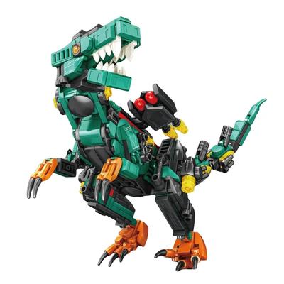 Blocchi Dinosauro Meccanico Kit Modello 3D T-Rex da Combattimento Fai da Te, con Armi Meccaniche, Set Regalo Decorazioni Festive per Bambini e Adulti