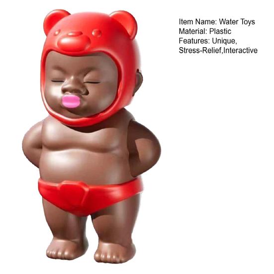 Yousheng Funny Black Baby Water Squirter with Press Spray Gag Prank Toy for Party Pool Beach Soft Safe Kids Water Play Toy Creative Gift for Friends