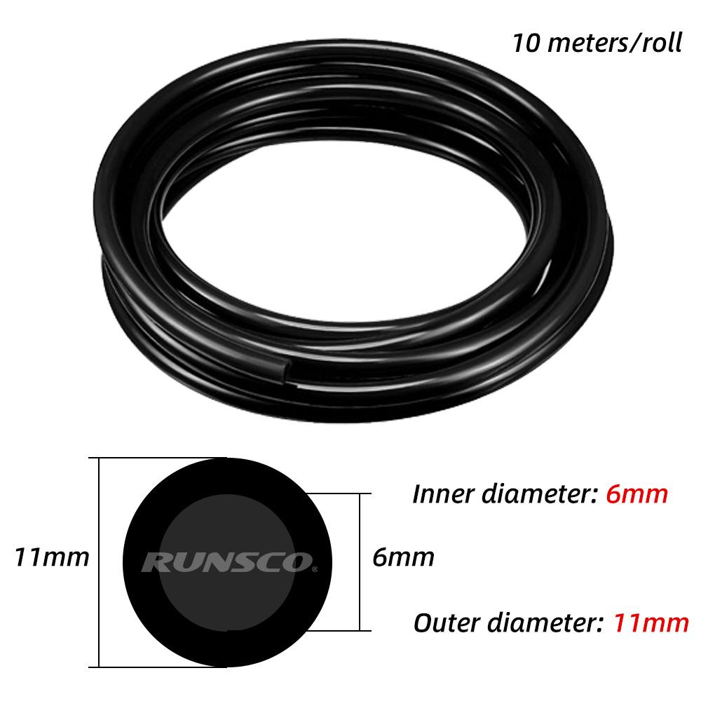 Inner Diameter 3mm 4mm 5mm 6mm 8mm Silicone Vacuum Tube Hose Universal Runsco Auto Parts Pipe Black Fuel System Fittings7