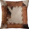 American Retro Linen Peach Leather Velvet Pillow Case Living Room Sofa Office Car Cushion