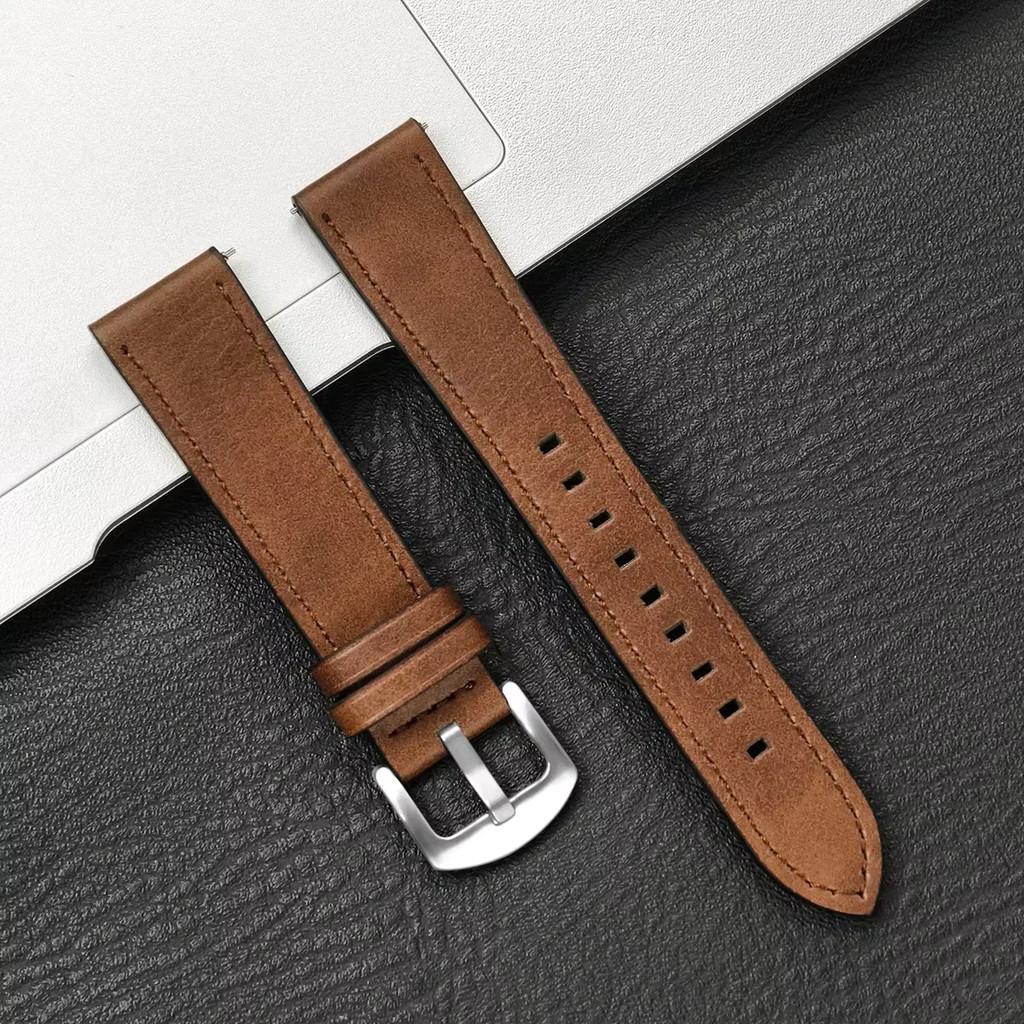 20mm 22mm Leather Strap for Redmi Watch 5 / 3 Active Lite Soft Business Wristband Strap for Samsung Galaxy Watch 7 6 5 4 Classic