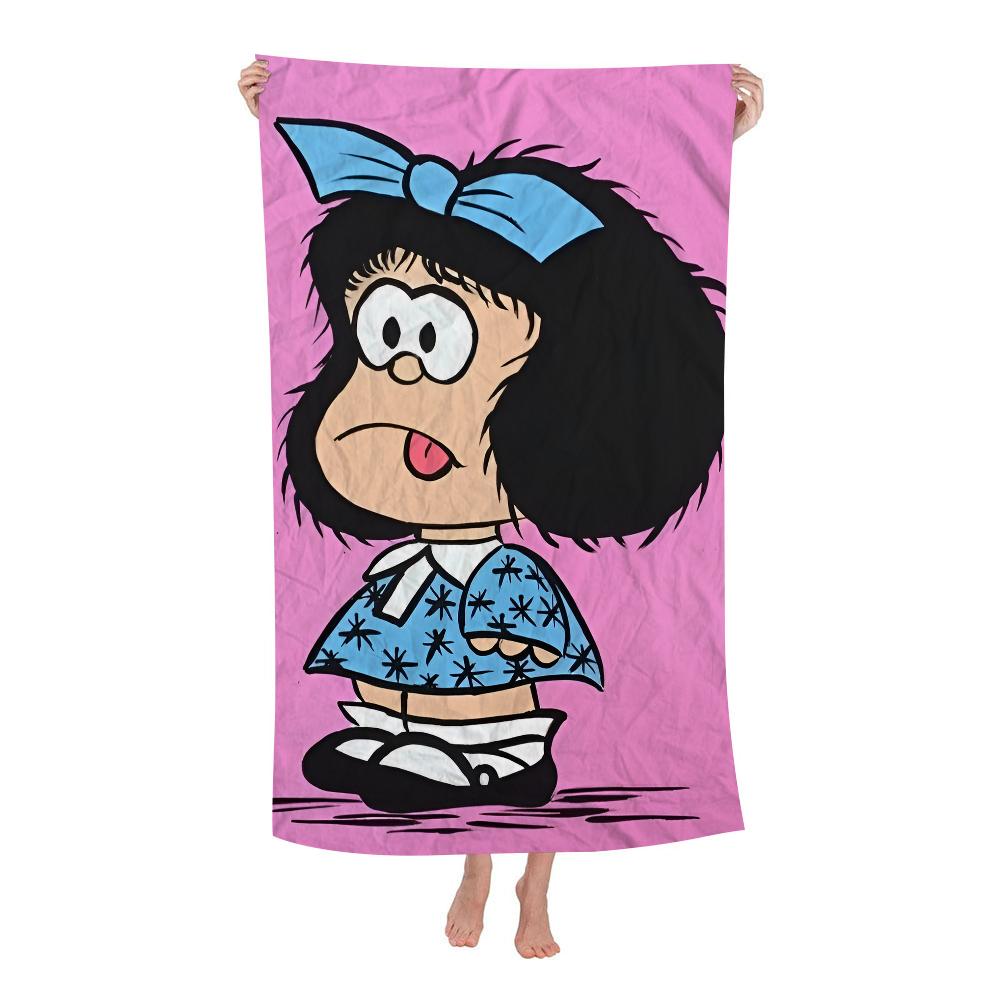

Argentina Quino Mafalda Girl Big Microfiber Beach Towels Quick Dry Towel Sand Beach Towels Pool Towel for Travel Swim Pool Yoga W40*H60(CM)