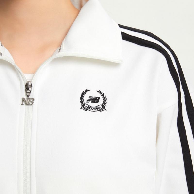 New Balance Nbmde4w142 Women Essential Track Jacket  Ivory 