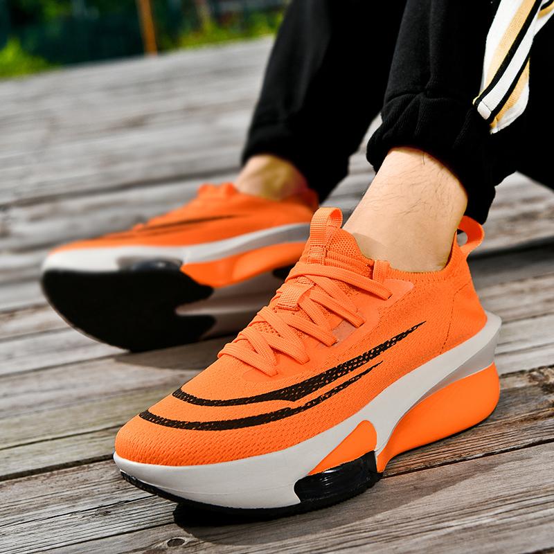 Herren Stoßdämpfende Professionelle Laufschuhe Leicht Atmungsaktiv Sportliche Sneaker zum Joggen, Fitnesstraining, Outdoor-Schuhe