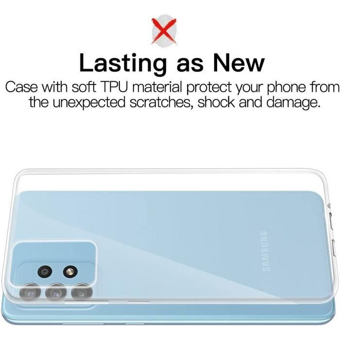 Protective Case - PROSHOP - Samsung A73 5G - Flexible - Transparent - Shockproof