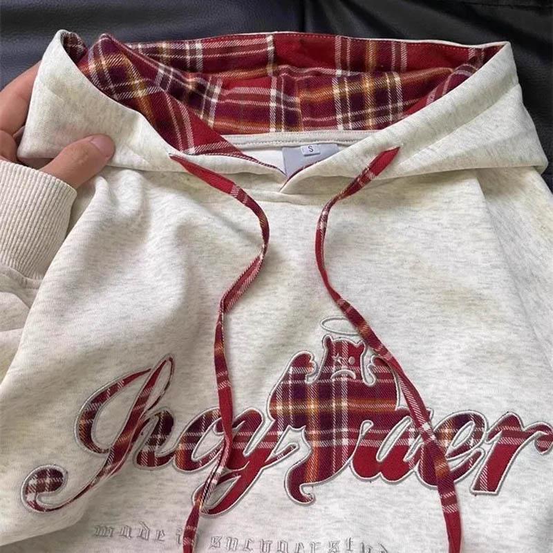 Sweatshirt for Women Cotton Oversize Hooded Fleece Thickened Loose Round Neck Casual Pullover Long Sleeve Top Sweatshirt