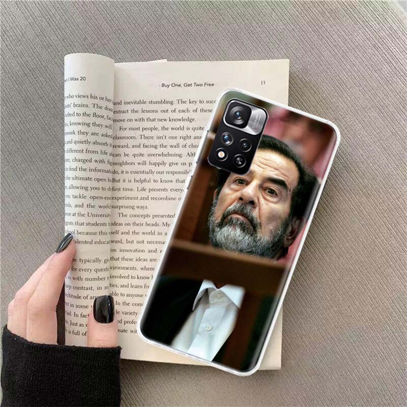 Etui Fashion Saddam Hussein Iraq Arabic Phone Case For Redmi Note 13 12 Pro Plus 14 15 Pro 5G 11 11T 11E 11S 10 Pro 10S 9 9S Cov