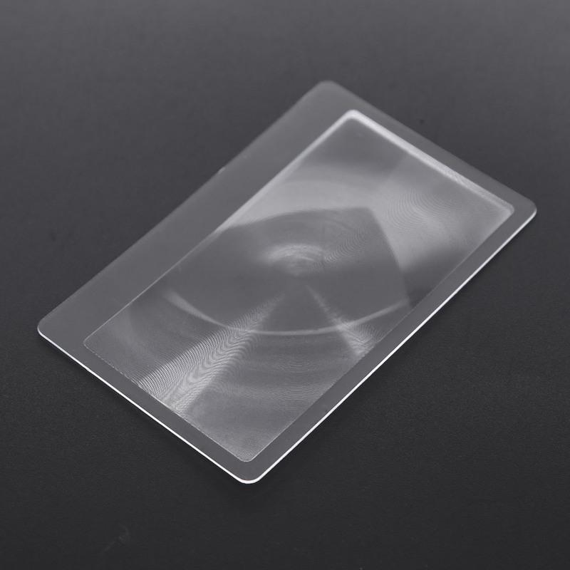 5pcs 3X Magnifier Card Credit Card Shape Wallet Magnifier Lenses Transparent Plastic Cement Portable for Reading Newspaper Book