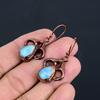 Larimar Earrings, Copper Electroformed Jewelry, Gemstone Earrings, Gift For Her Handmade Dainty Jewelry