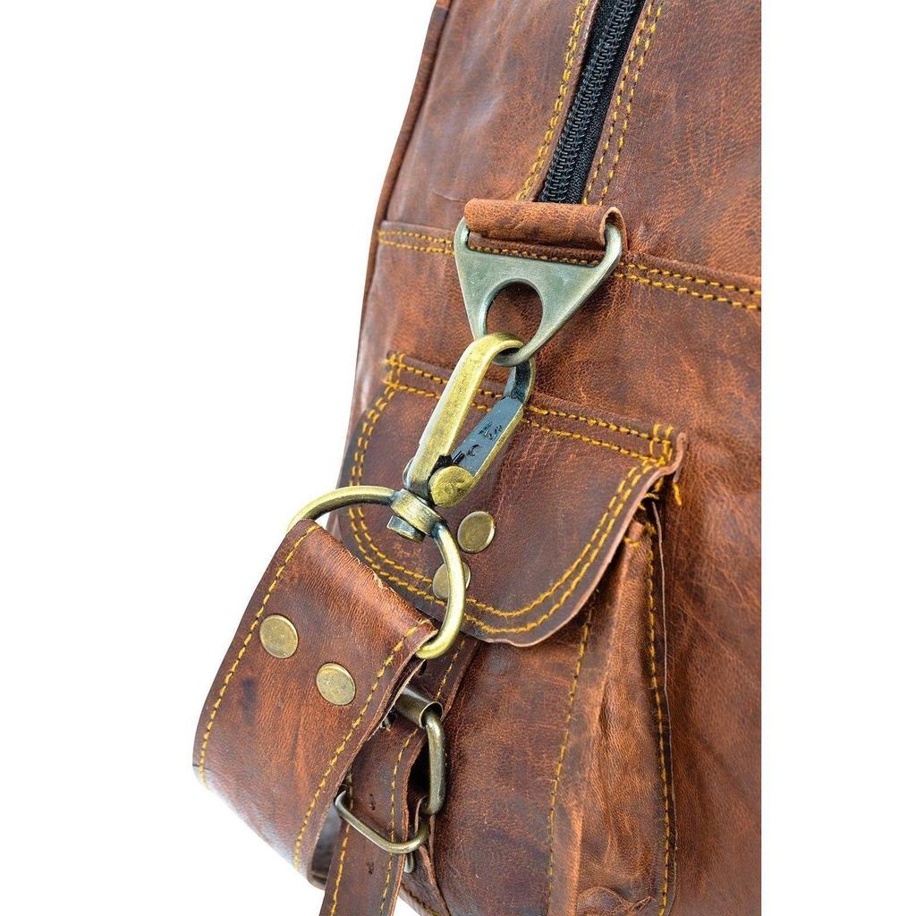 Leather Bag Duffel Travel Men Luggage Gym Vintage Genuine Weekend Overnight New"