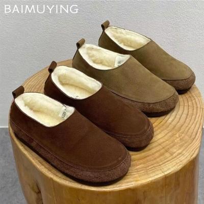 Women Loafers Shoes Flats Short Plush Warm Casual Sneakers Shoes Woman 2024 Trend Winter New Cozy Walking Snow Botas De Mujer