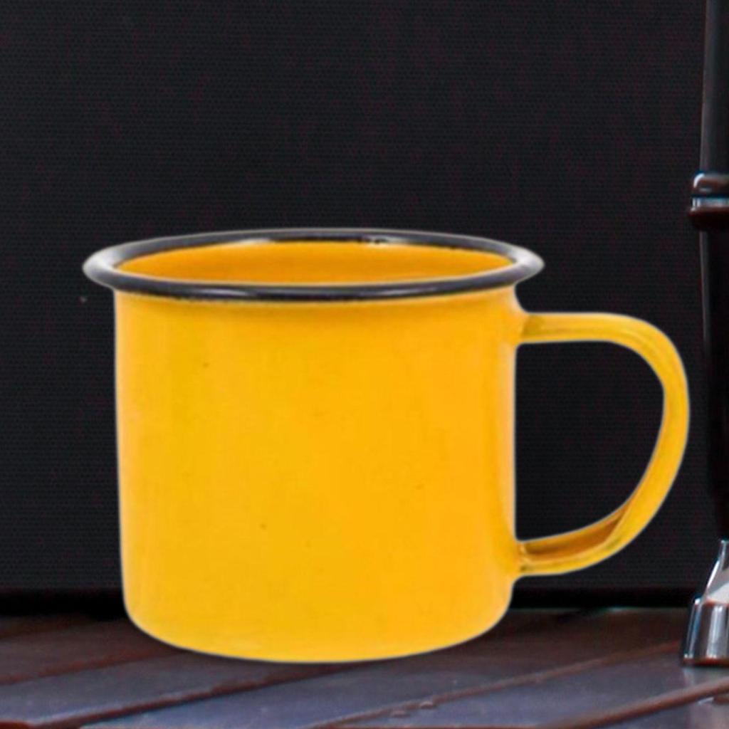 Enamel Coffee Cup Milk Tea Mug Vintage Water Mug With Handle for Tabletop Dorm Home Kitchen Drinkware Housewarming Gifts