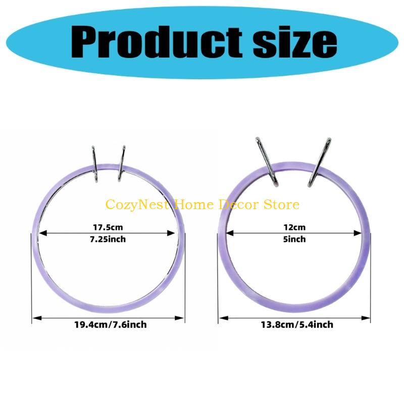 92MF 1 Set Embroidery Hoop Plastic Embroidery Frame Adjustable Crosses Stitching Hoop Craft Supplies For Hobbyists