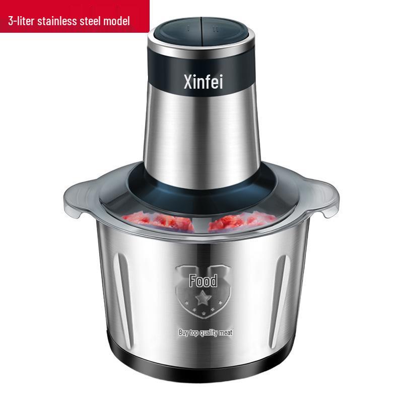 Stainless Steel Electric Meat Grinder: Multifunctional Mincer & Chopper for Meat, Garlic, and Vegetables