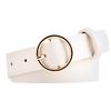 New Round Faux Leather Belt Women's Personality Belt Casual Round Buckle Belt