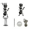 Car Interior Accessories Skull Spring Ornament, Rocking Figurine, Acrylic Swaying Expressive Skeleton Dashboard Decor for Vehicle, Wear-resistant
