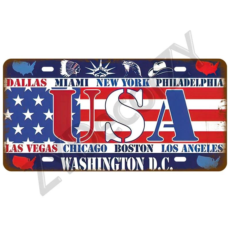 KLIOU Country Flag Tin Signs 15x30 Plaque France Spain Germany License Plate For Wall Home Restaurant Craft Bar Decor Metal Sign