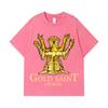 275 GSM Washed T-shirts 100% Cotton Saint Seiya V28 Gemini Print Unisex Heavy Cotton T Shirt