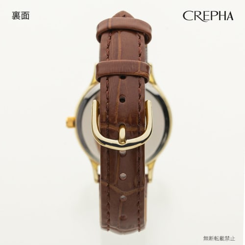 Klefa Analog Ladies Watch Solar Rechargeable Leather Strap Brown AV-AL172-WTG