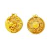 Ethnic Style Sand Gold Auspicious Dragon Round Pendant Necklace