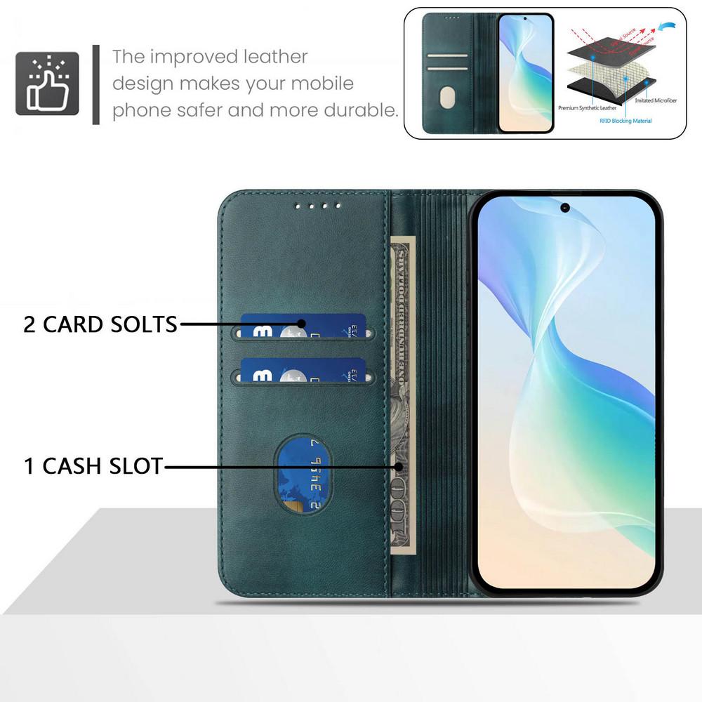 RFID Block Wallet Leather Card Holder Case For Vivo X200 Pro Mini 5G Magnetic Flip Cover For Vivo X100 Pro Case X200 X 100 Funda