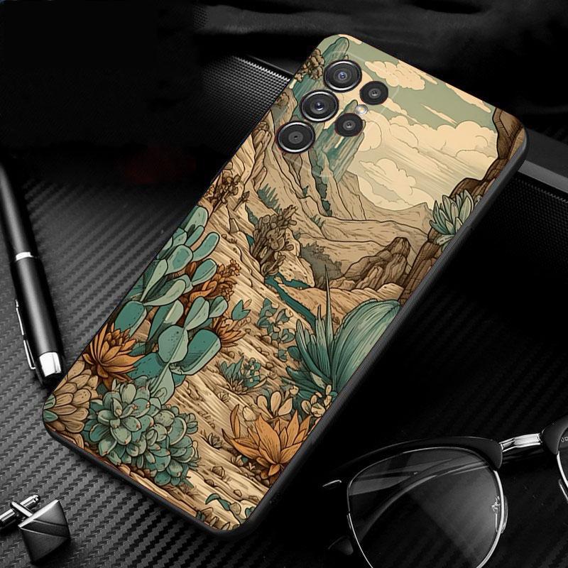 

Phone Case For Samsung Galaxy S25 S24 S23 S22 S21 Ultra S24 S23 S22 S21 S25 Plus S24 S20 FE Cactus Flower S22 5G
