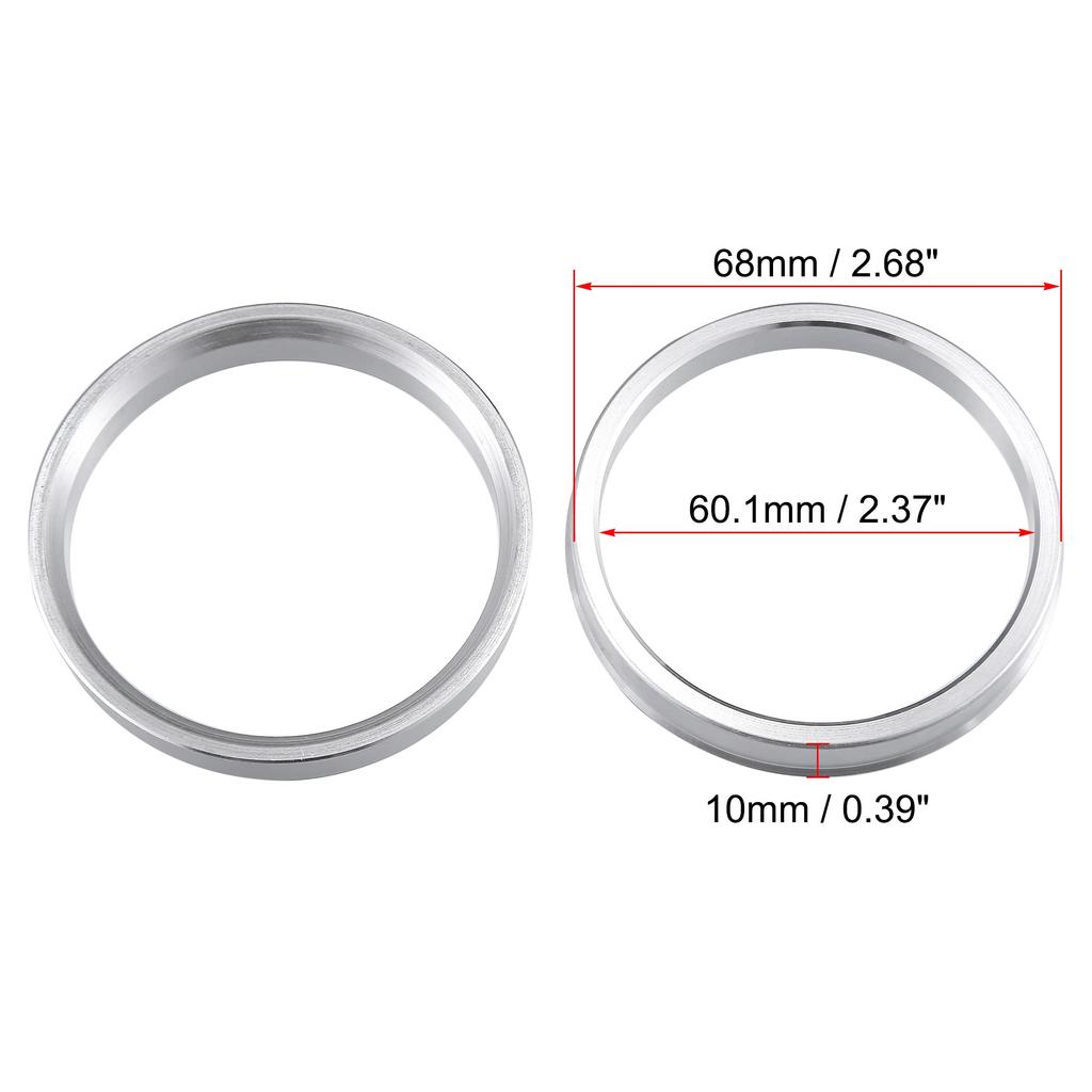 X AUTOHAUX Hub Ring 68mm/60.1mm Wheel Hub Ring Hub Centric Ring Hub Center Ring