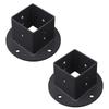 Set of 6 Powder Coated Steel Post Base Anchors for Fence Railings Privacy Panel Gazebos Pergolas and Mailbox Support