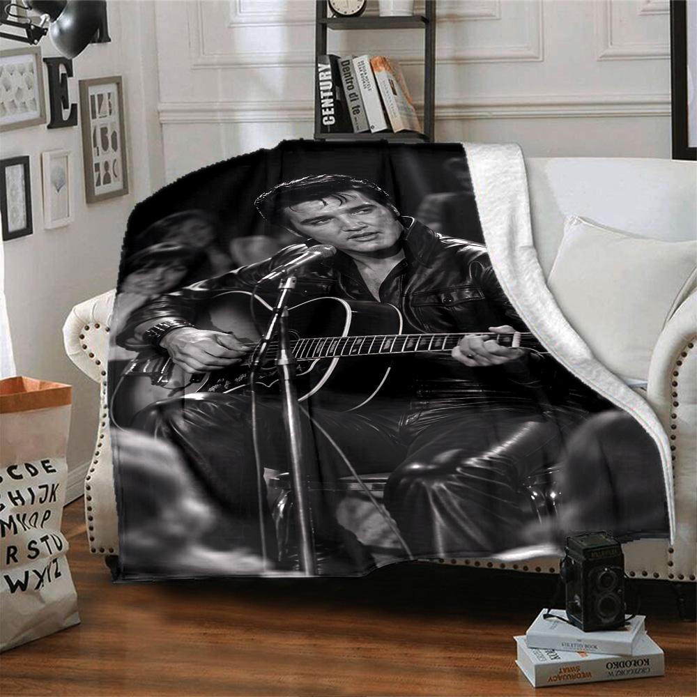 Elvis Presley Blanket Comfortable Suitable For Office Chair Sofa Four Seasons Universal Stylish Decor Gift For Travel Home Birthdays