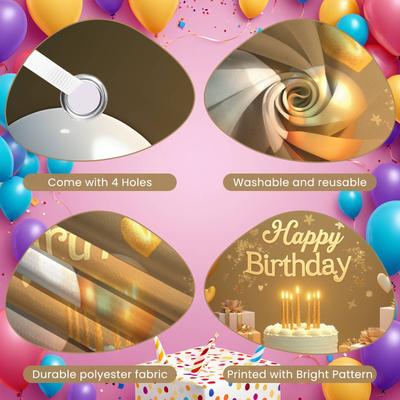 Happy Celebration Background Balloon Decoration Celebration Banner Birthday Event Backdrop Pastel Color Banner For Photo Shoot