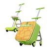 Jovikids Kids' Ride-on Suitcase, 3 In 1 32L Trolley with Telescopic Handle and 4 Wheels, Foldable and Detachable, Multiple Compartments (Green)